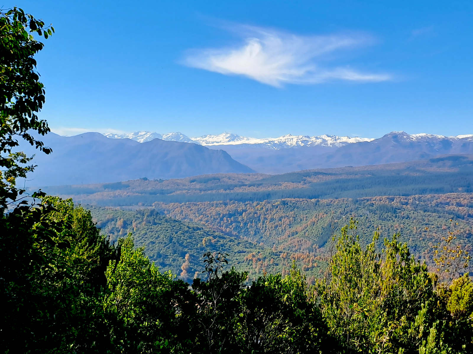 Vista desde la Parte alta del Loteo LA PLACETA hacia volcán Planchon-Peteroa